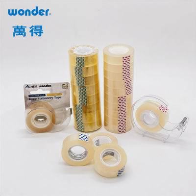 Fai da te Nastro di cartoneria trasparente BOPP Larghezza 18 mm Individuale giallastro per progetti