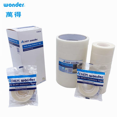 Nastro per cartoneria BOPP trasparente bianco opaco 50 mm per l'etichettatura